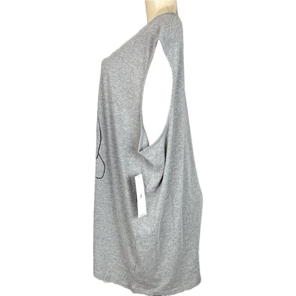 Vinyl Icons +5 Gray Heather Crew Neckline Rosie Riveter Graphic Muscle Tank Tee - Picture 5 of 6